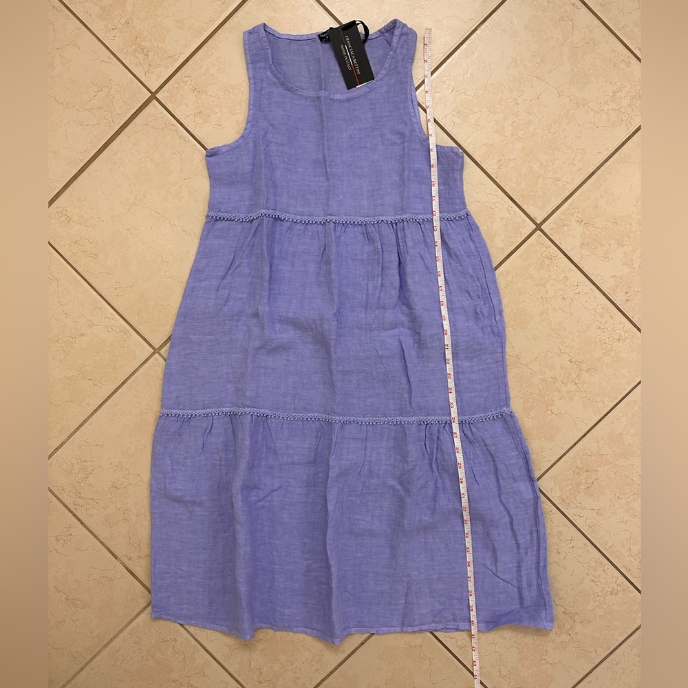 Blue Linen Dress